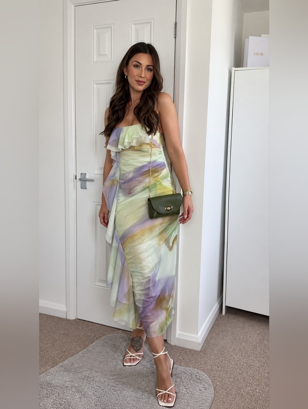 Nwt Zara Multicolored Printed Dress Tulle